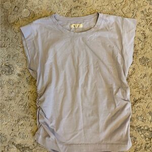 Madewell Purple Ruched Muscle Tee
